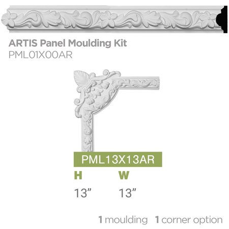 Ekena Millwork 1 7/8"H x 3/4"P x 94 1/2"L, (7 1/4" Repeat), Artis Panel Moulding PML01X00AR